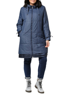 Утепленное пальто женское DizzyWay 21131 темно-синее 58