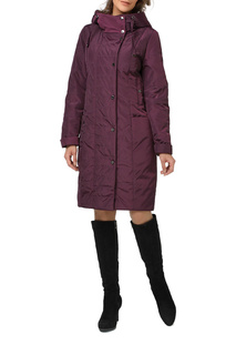 Утепленное пальто женское DizzyWay 21103 ежевичное 42