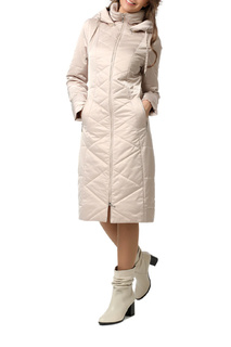 Утепленное пальто женское DizzyWay 21106 бежевое 60