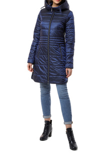 Утепленное пальто женское DizzyWay 21135 синее 56