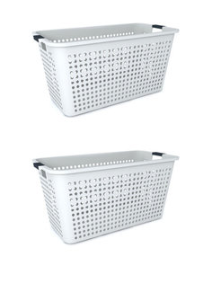 Корзина BORA с ручками Пластик Прозрачная ДхШхВ 283х120х74 мм ПЛ-BO786p