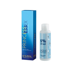 Набор: краска ESTEL PRINCESS ESSEX 9/1, блондин пепельный/ серебро (40) + крем-оксигент 6%