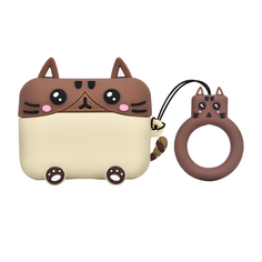 Чехол Deppa Funny Animals для AirPods Pro Brown Beige