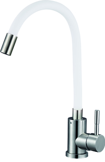 Смеситель Solone EZA4-F090KW для кухни с гибким белым изливом