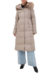Пуховик-пальто женский RIO VERTI R1199FUR5816 бежевый 44