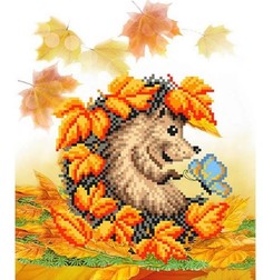 Схемы для вышивания бисером Осенняя встреча 4116, 28x34 см от Матренин посад