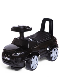 Каталка детская Babycare Sport car кожаное сиденье, резиновые колеса, Чёрный