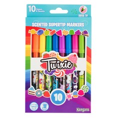 Фломастеры Kangaru toys Ароматизированные тонкие Twixie Super Tip смываемые 10 шт