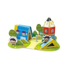 Картонный 3D-мини-пазл Zilipoo Детский сад (20 деталей)