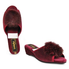 Домашние тапочки женские Inblu RR-1X-016 бордовые 41 RU