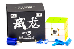 Кубик головоломка 3х3 MoYu Weilong GTS3M (LM), цветной пластик
