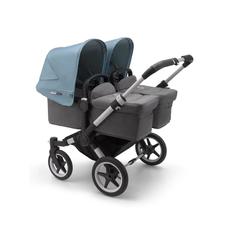 Bugaboo donkey3 коляска 2 в 1 для двойни twin alu/grey melange/vapor blue