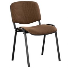 Стул Nowy Styl Изо, каркас черный, обивка ткань коричневая С 24