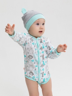 Боди Лесные Мишки Котмаркот 9060951 для новорожденных белый р.68