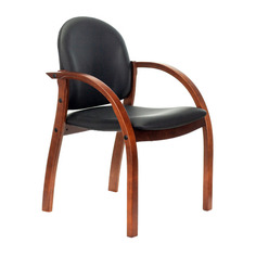 Офисный стул БЮРОКРАТ ДЖУНО, на ножках, искусственная кожа, черный