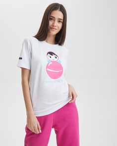 Футболка женская BARMARISKA Неваляшка белая 56-58