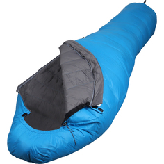 Спальный мешок пуховый Adventure Light голубой 220x85x55 Сплав