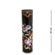 Ваза для цветов Art East, Жостово, 40*10 см, цилиндр, черный