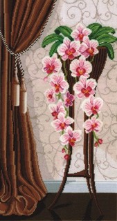 Набор для вышивания Сделай Своими Руками ССР.В-13 Ваза с орхидеями 29х50 см