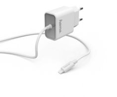 Сетевое зарядное устройство HAMA H-183314, 8-pin Lightning (Apple), 3A, белый