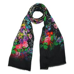 Палантин женский Venera 3407471 черный, 90х180 см