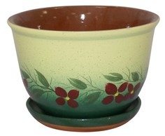 Горшок цветочный с поддоном ДЕКОР 1,5 Л ГОРИ Кунгурская керамика