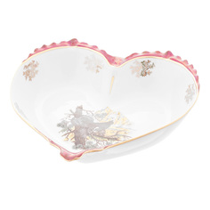 Конфетница сердце 22 см Queens Crown Охота красная