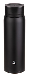 Термос Deli 17654Black 0.48л. черный