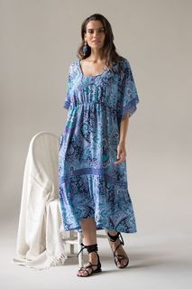 Платье женское Laete 61442 голубое 2XL (52)