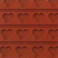 Коврик силиконовый трафарет 3D ОРНАМЕНТ (600х400 мм, Сердце) Silikomart