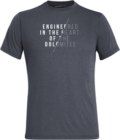 Футболка Salewa Engineered Dri-Rel M S/S, premium navy melange, 54 EU