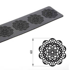 Коврик силиконовый рельефный "КРУЖЕВО" (400х80 мм, кружево) Silikomart