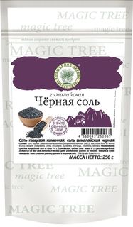 Морская соль черная "Гималайская" 250г, в ДОЙ-паке, Волшебное дерево