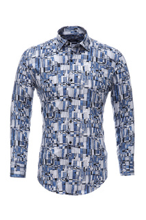 Рубашка мужская BAWER Rz2112081-01 синяя XL