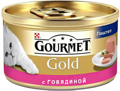 Консервы для кошек Gourmet Gold, говядина, 85г