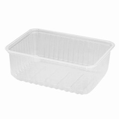 Одноразовые контейнеры 1000 мл, 50 шт., БЕЗ КРЫШЕК, 179х132х64 мм, ПП, прозрачные 605091 Стиролпласт
