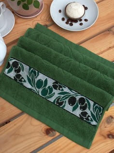 Махровое кухонное полотенце с вышивкой оливки PARISA HOME (30х60)