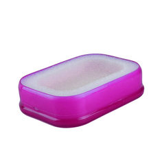 Мультифункциональная губка мыльница в пластиковой коробке, фиолетовый, Blonder Home