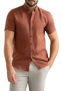 Рубашка мужская Cacharel G051Sz0040Marcos коричневая 39