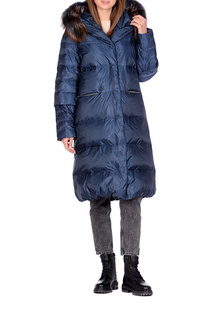 Пуховик-пальто женский RIO VERTI R1203/1FUR16207 синий 44