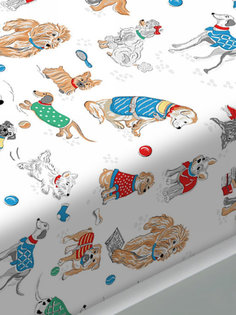 Простынь Сказка "Dogs on white" 150х215 см