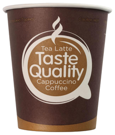 Стакан одноразовый формация бумажный коричневый 250 мл 50 штук в упаковке Taste Quality
