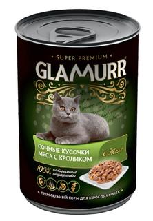 Влажный корм для кошек Glamurr , кролик в желе, 420г