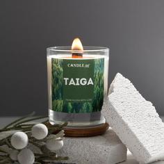 Ароматическая свеча TAIGA Тайга - с деревянным фитилем CANDLE ME