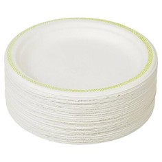 Одноразовые тарелки 170мм, 50шт., ECO бумага, CHINET GoodToGo, х/г, HUHTAMAKI,00920