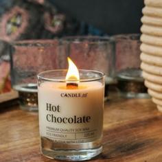 Ароматическая свеча Hot Chocolate Горячий шоколад - с деревянным фитилем, CANDLE ME