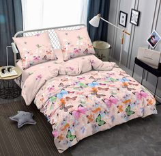 Комплект постельного белья Amore Mio из макосатина Butterflies 1,5сп.