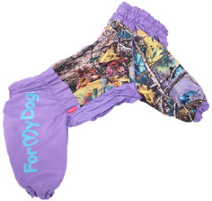 Дождевик для собак FOR MY DOGS 395SS-2019, женский, фиолетовый, A2, длина спины 35 см