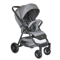Коляска для двойни Pituso Duocity колеса PU Grey Metallic/Серый металлик