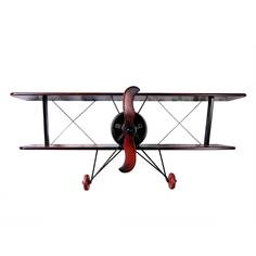 Полка La Neige GD-Air2 Черная книжная Самолет